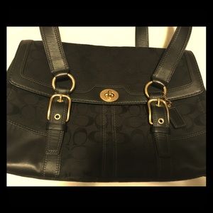 Coach Hampton Signature Black Tote AUTHENTIC COACH